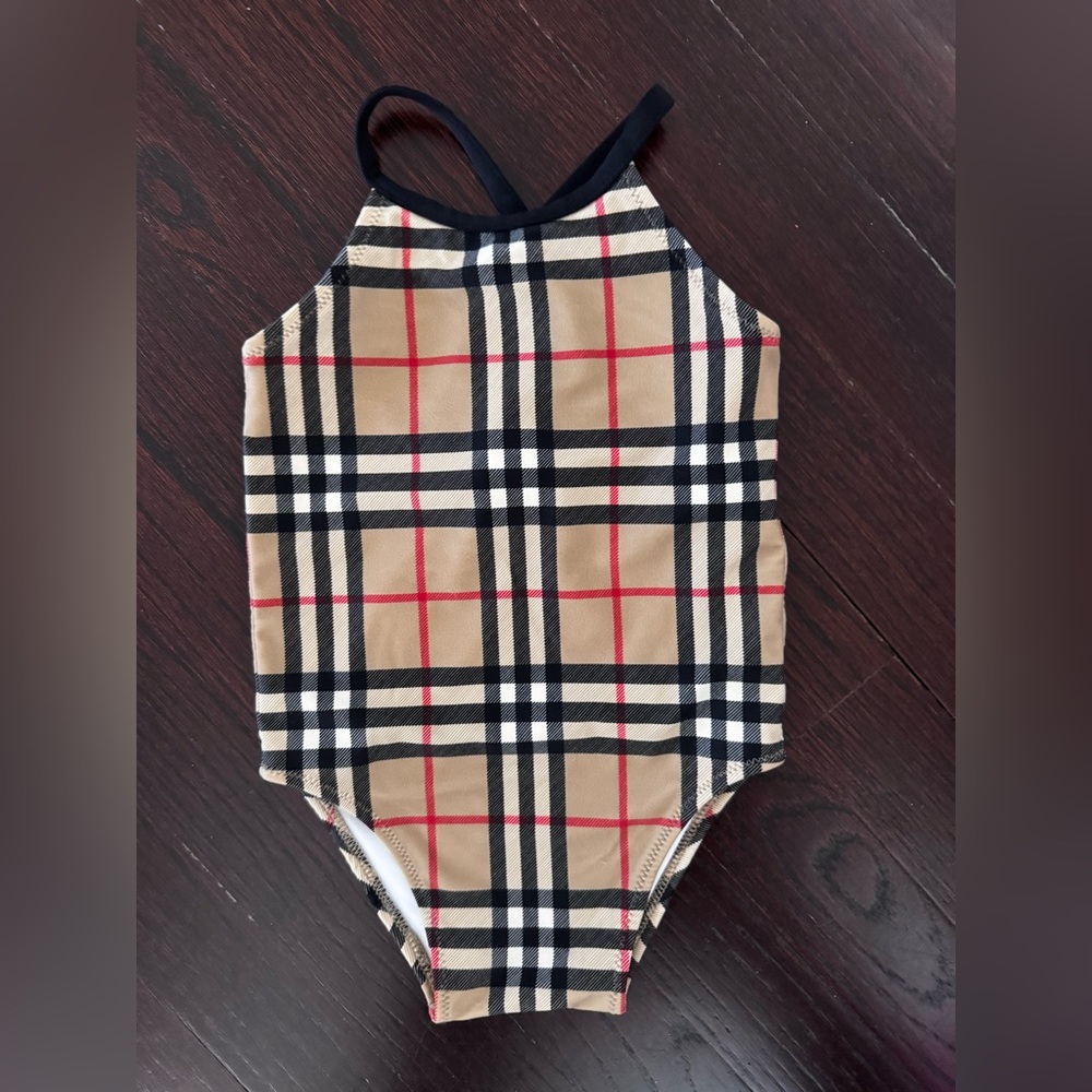 Burberry Check One Piece Swimsuit Archive Beige 2T excellent new condition